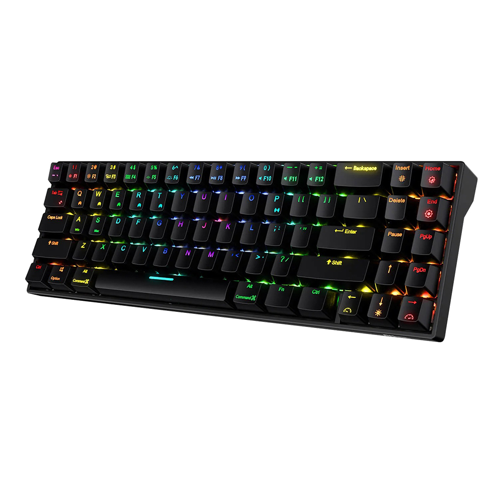 WIRELESS KEYBOARD (คีย์บอร์ดไร้สาย) ROYAL KLUDGE RK71 BROWN SWITCH RGB EN/TH - BLACK