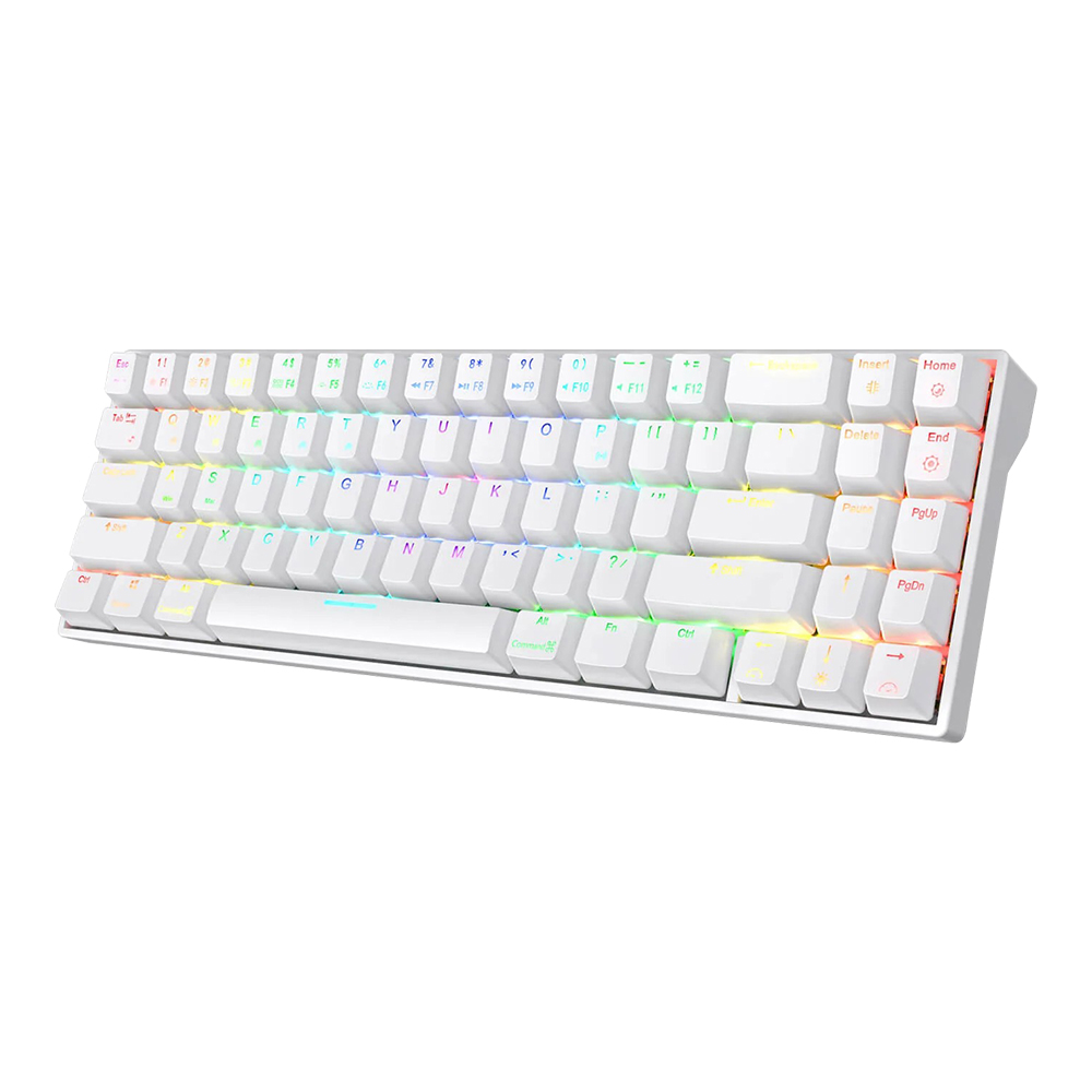 WIRELESS KEYBOARD (คีย์บอร์ดไร้สาย) ROYAL KLUDGE RK71 BLUE SWITCH RGB EN/TH - WHITE