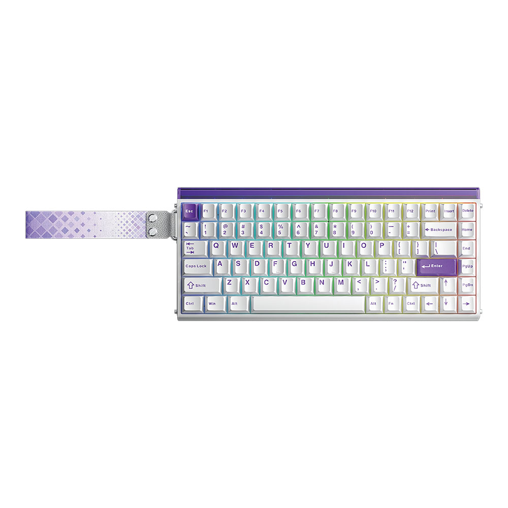 KEYBOARD (คีย์บอร์ด) AULA HERO84HE PLUTO MAGNETIC SWITCH RGB - WHITE-PURPLE
