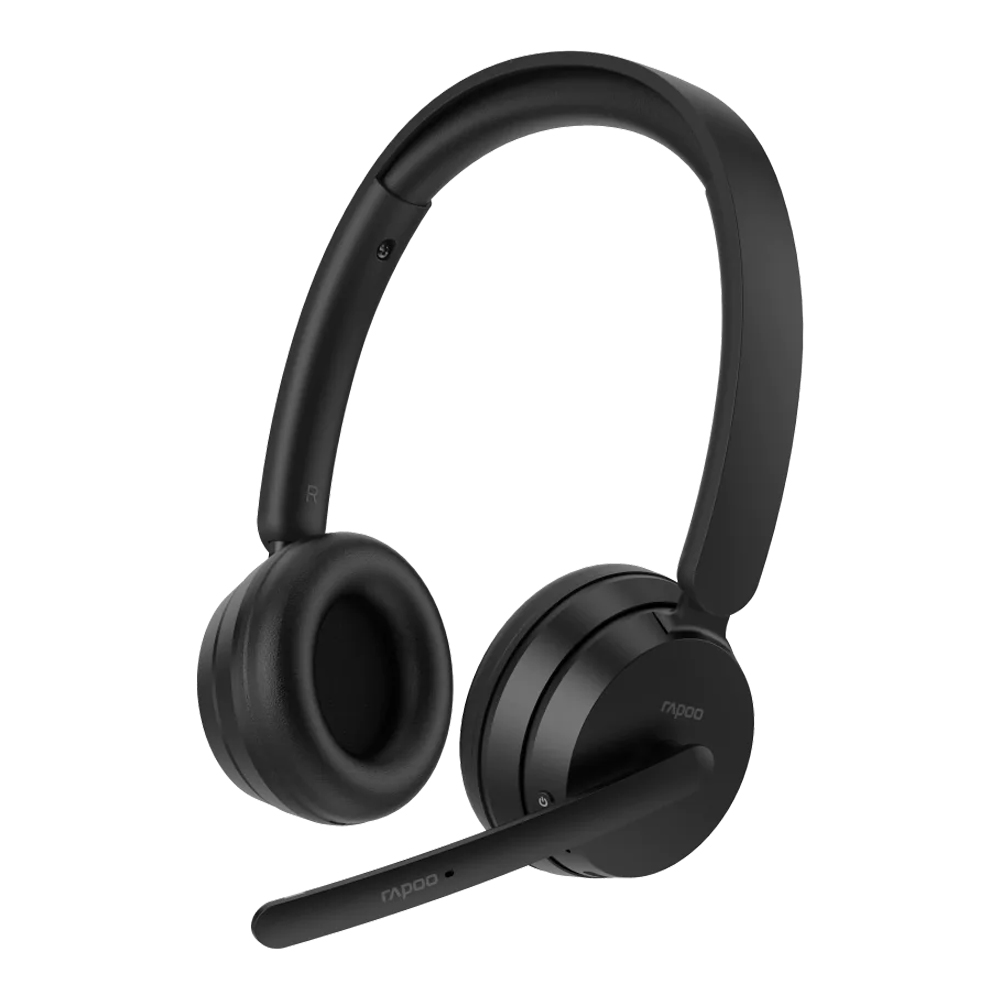 WIRELESS HEADSET (หูฟังไร้สาย) RAPOO H200 - BLACK