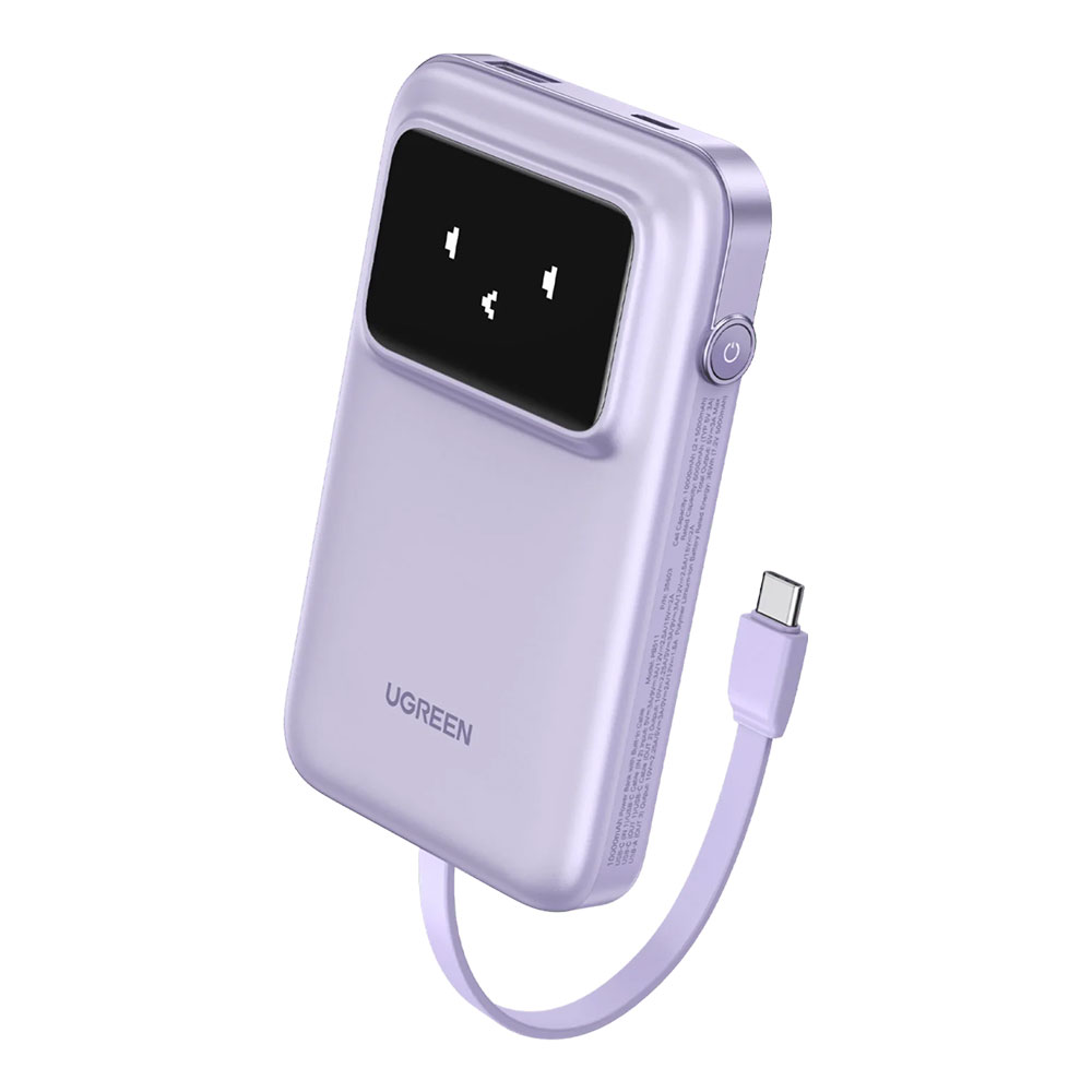 POWER BANK (พาวเวอร์แบงค์) UGREEN PB511 UNO ROBOT 10000 mAh - PURPLE (35604B)