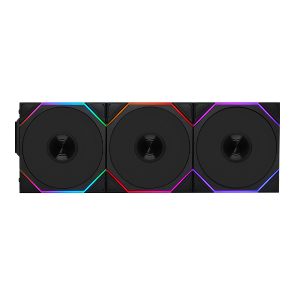 CASE FAN (พัดลมเคส) LIAN LI UNI FAN TL 120 WIRELESS - BLACK (3-FAN PACK) (12TL1W3B)