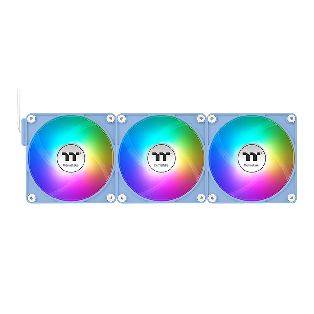 CASE FAN (พัดลมเคส) THERMALTAKE CT140 EX REVERSE ARGB SYNC - HYDRANGEA BLUE (3-FAN PACK)