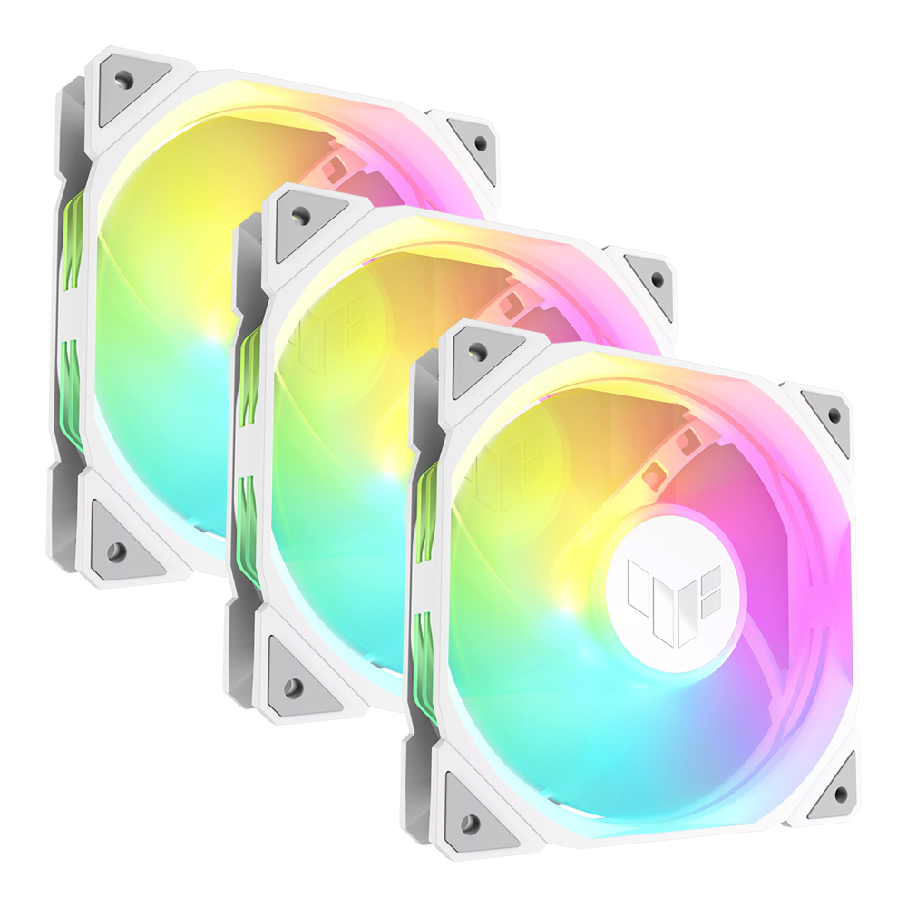 CASE FAN (พัดลมเคส) ASUS TUF GAMING TR120 ARGB 3 PACK - WHITE