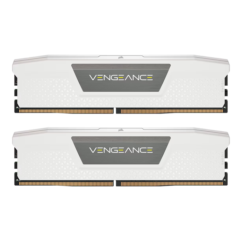 32GB (16GBx2) DDR5 6000MHz RAM (หน่วยความจำ) CORSAIR VENGEANCE DDR5 AMD EXPO INTEL XMP CL36 - WHITE