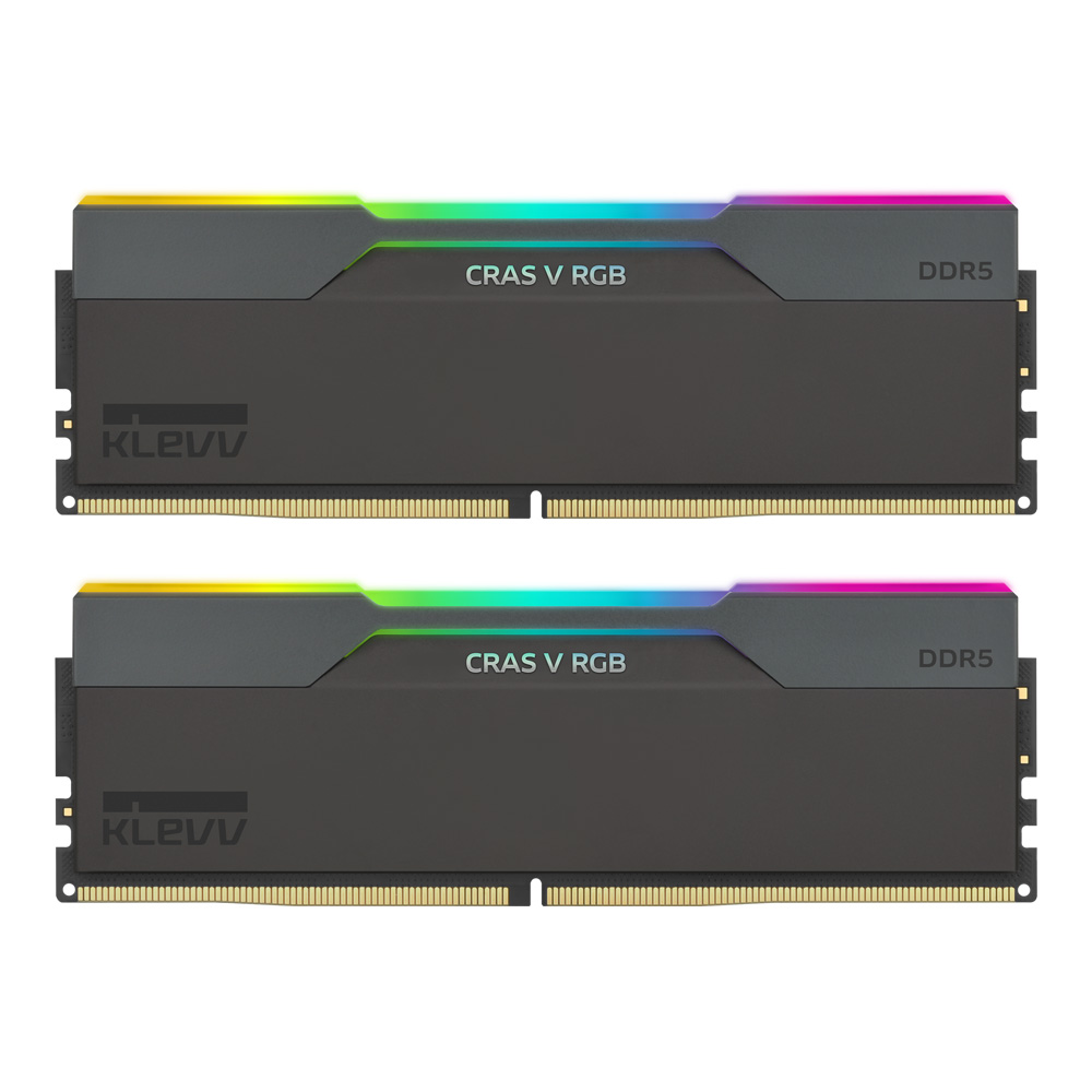 64GB (32GBx2) DDR5 6400MHz RAM (หน่วยความจำ) KLEVV CRAS V RGB AMD EXPO INTEL XMP CL32 - BLACK