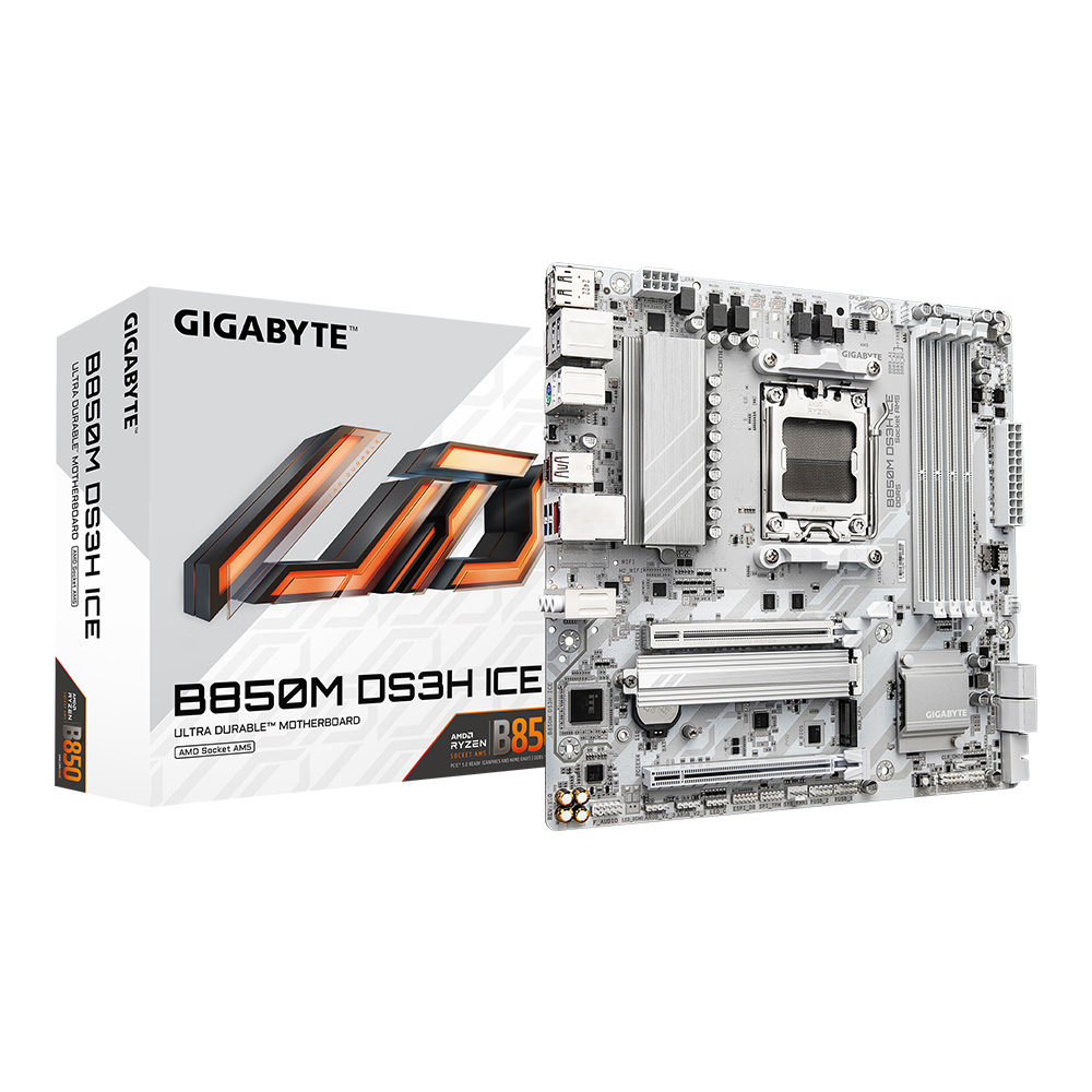 MAINBOARD (เมนบอร์ด) GIGABYTE B850M DS3H ICE - AMD SOCKET AM5 DDR5 MICRO-ATX