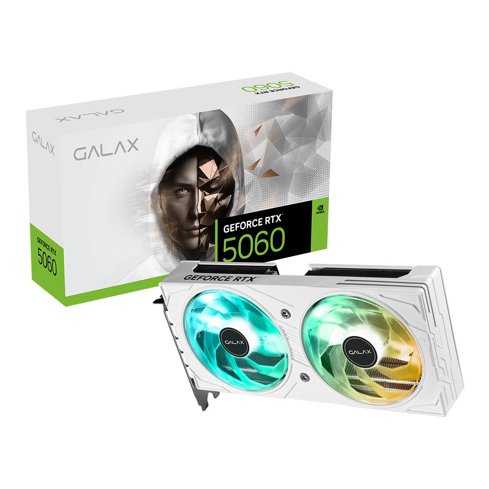 VGA (การ์ดแสดงผล) GALAX GEFORCE RTX 5060 EX WHITE - 8GB GDDR7