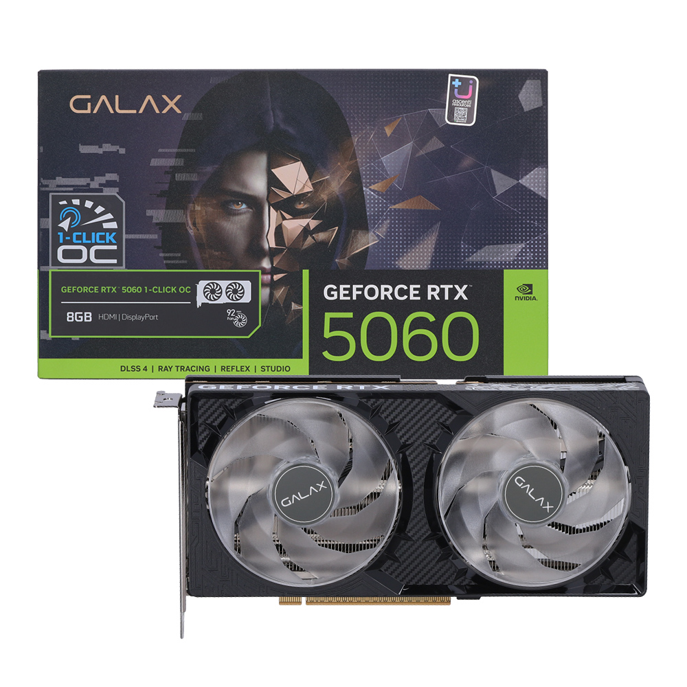 VGA (การ์ดแสดงผล) GALAX GEFORCE RTX 5060 1-CLICK OC - 8GB GDDR7