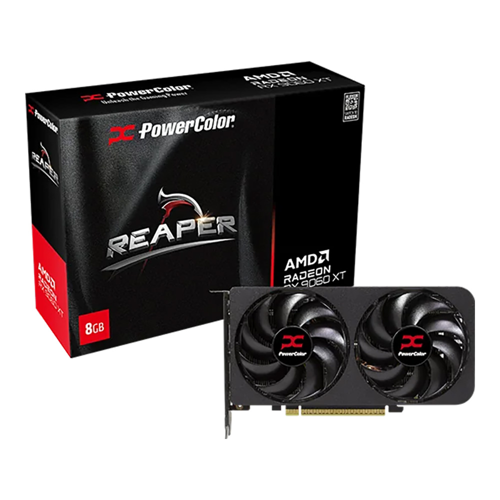 VGA (การ์ดแสดงผล) POWERCOLOR REAPER AMD RADEON RX 9060 XT 8GB GDDR6