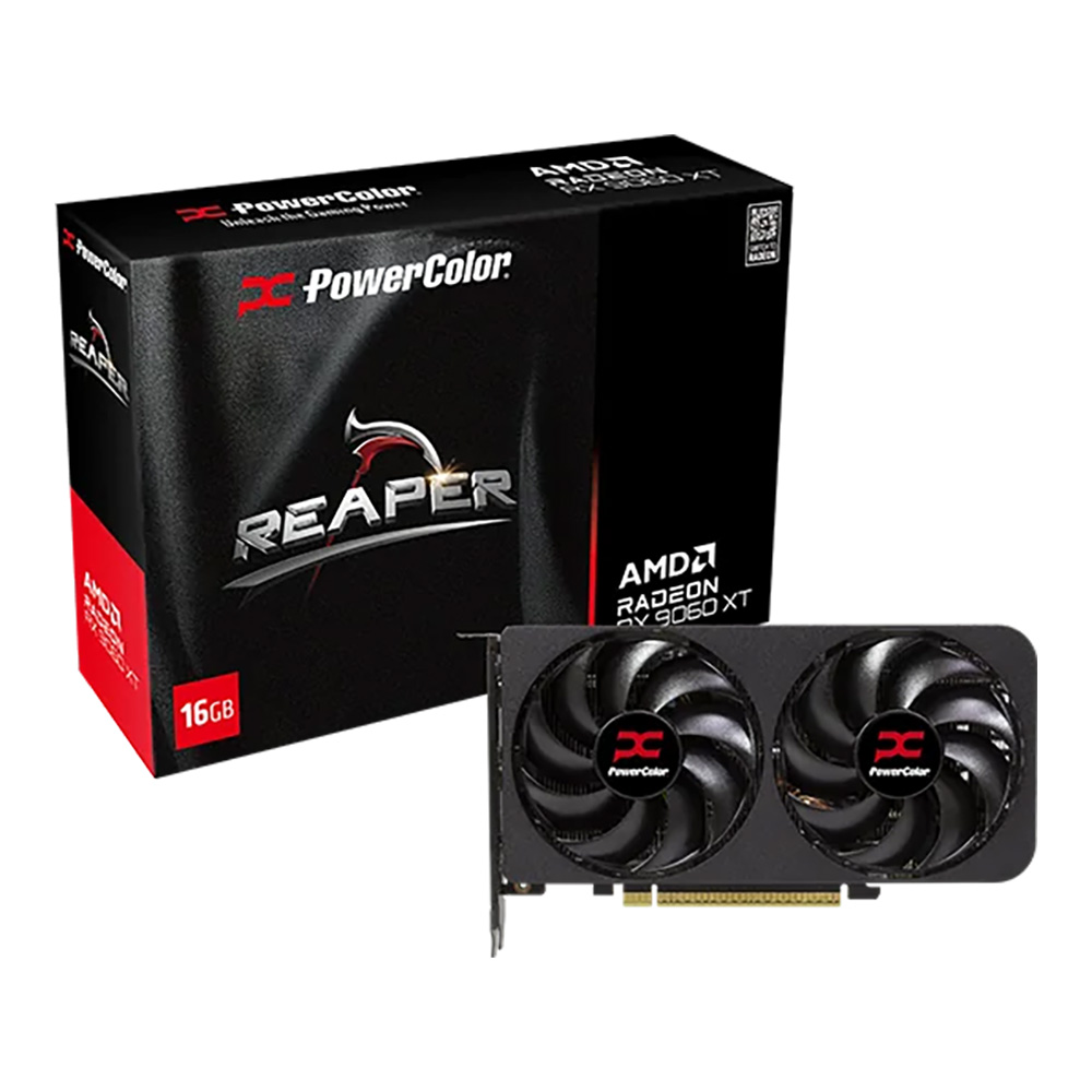 VGA (การ์ดแสดงผล) POWERCOLOR REAPER AMD RADEON RX 9060 XT 16GB GDDR6