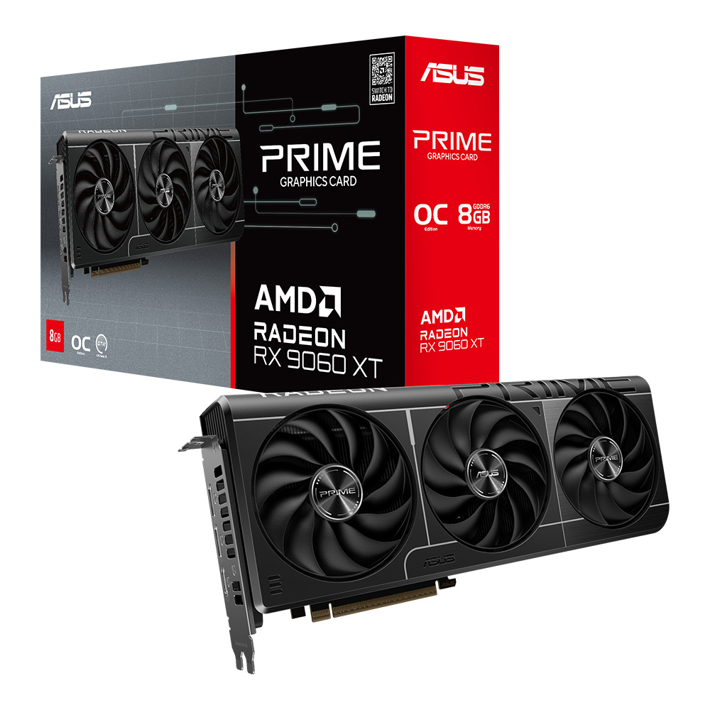 VGA (การ์ดแสดงผล) ASUS PRIME RADEON RX 9060 XT 8GB GDDR6 OC EDITION