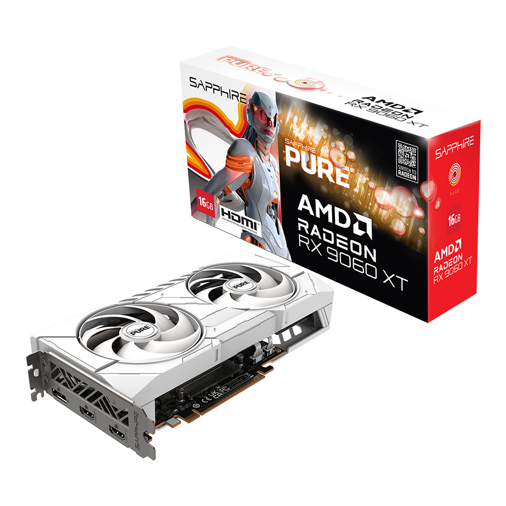 Sapphire Pure AMD Radeon RX 9060 XT - 16GB GDDR6