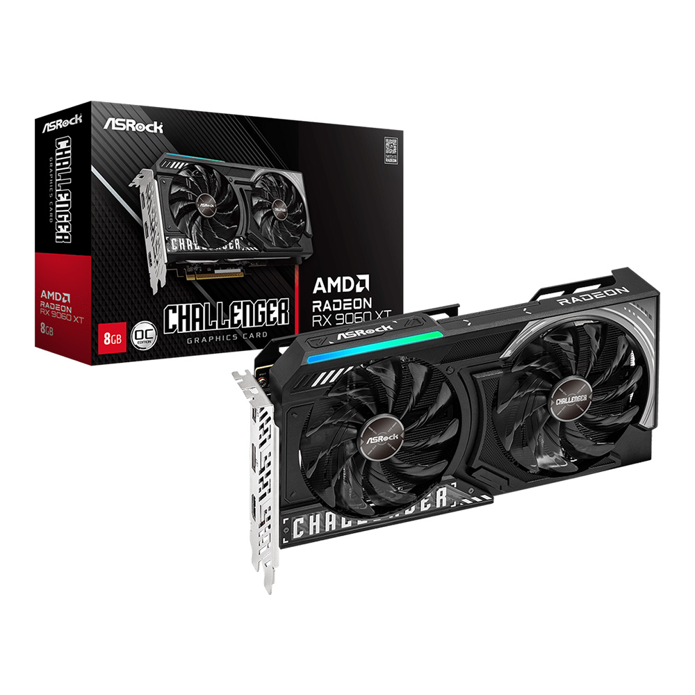 VGA (การ์ดแสดงผล) ASROCK AMD RADEON RX 9060 XT CHALLENGER 8GB OC - 8GB GDDR6 (RX9060XT CL 8GO)