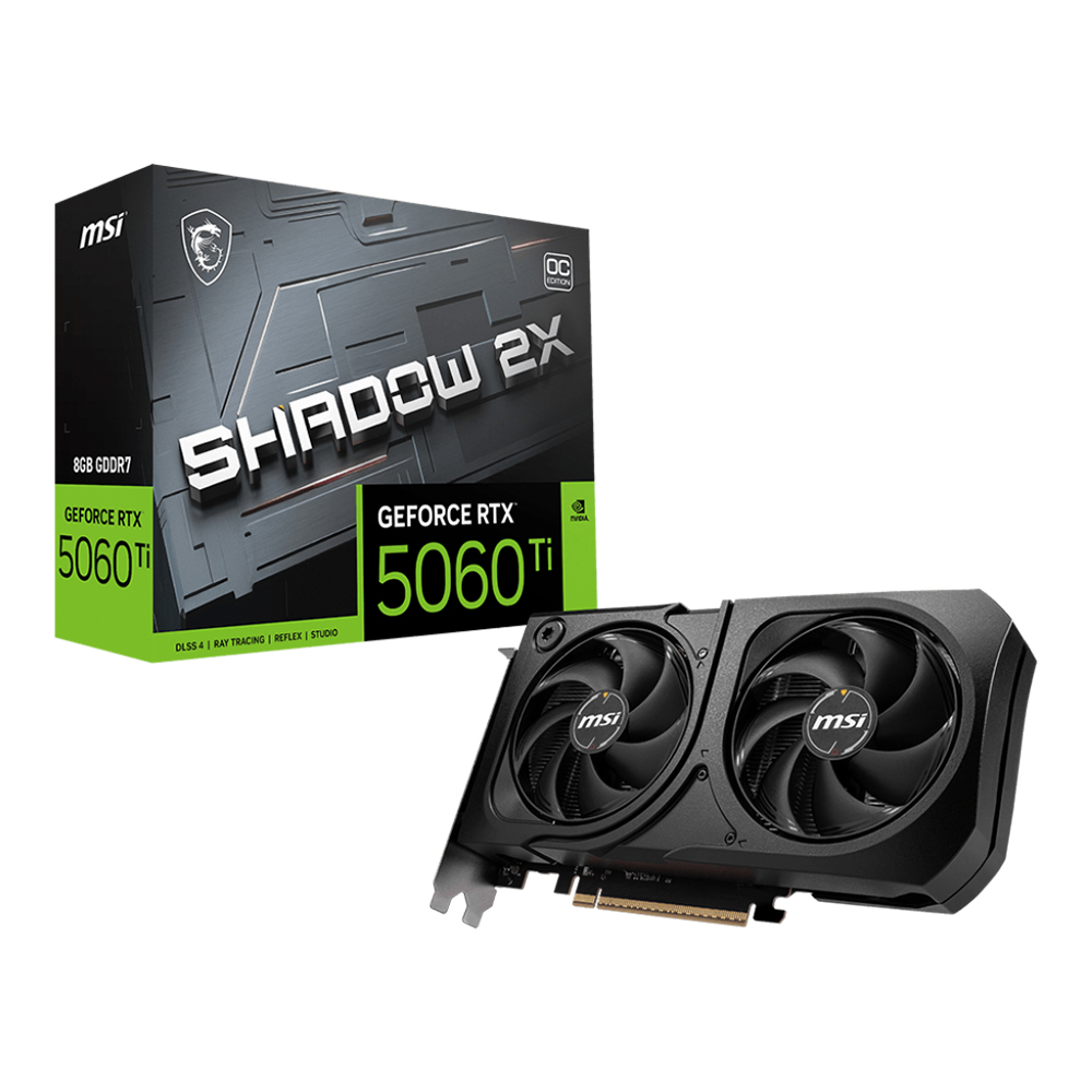 MSI GeForce RTX 5060 Ti 8G Shadow 2X OC Plus - 8GB GDDR7