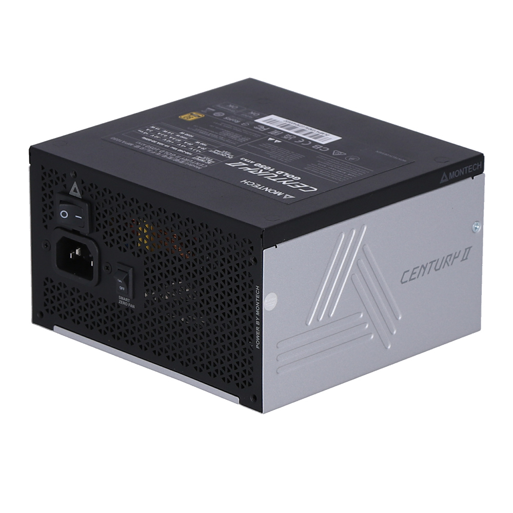 POWER SUPPLY (พาวเวอร์ซัพพลาย) MONTECH CENTURY II 1050W 80 PLUS GOLD METALLIC SILVER ATX