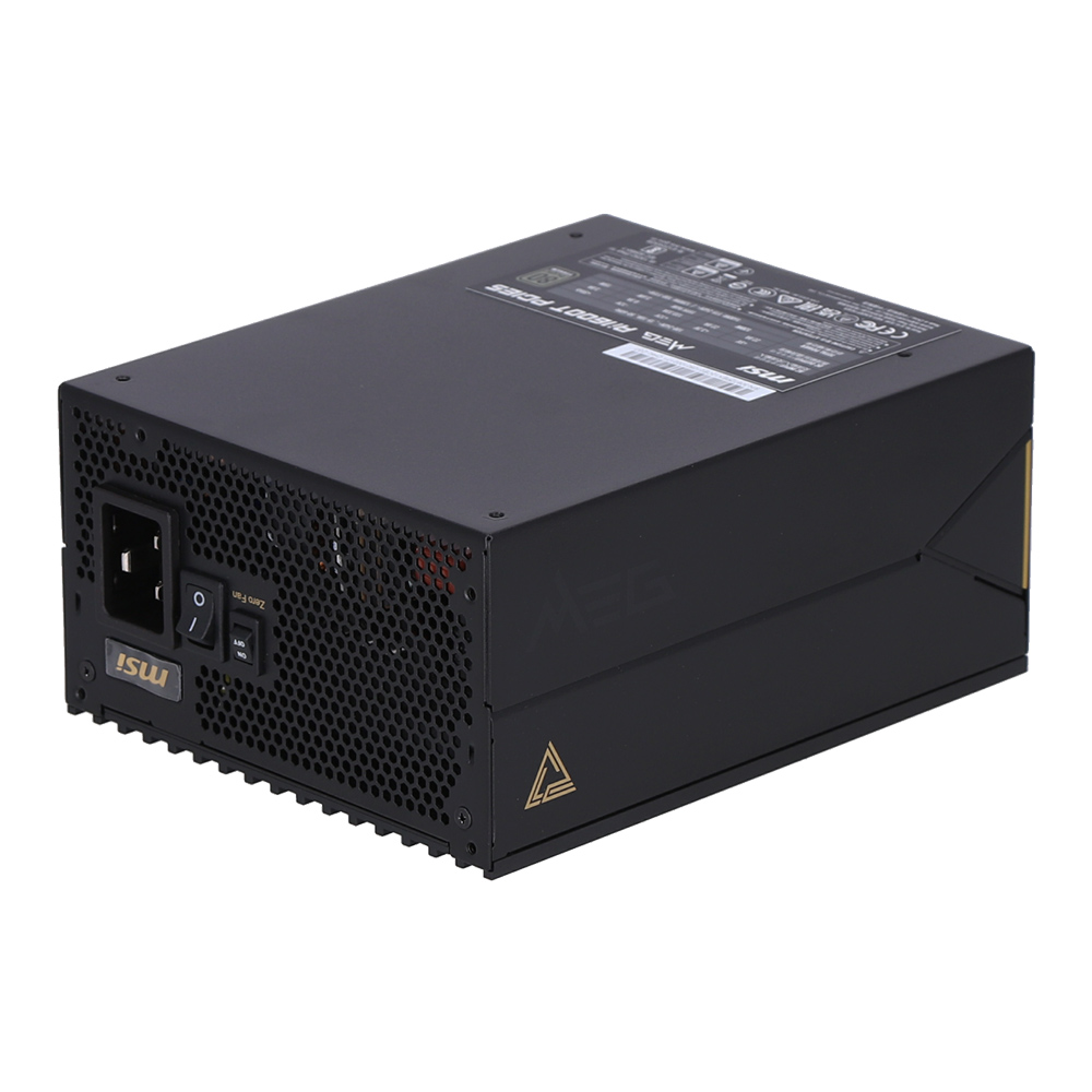 POWER SUPPLY (พาวเวอร์ซัพพลาย) MSI MEG AI1600T PCIE5 - 1600W 80 PLUS TITANIUM BLACK ATX