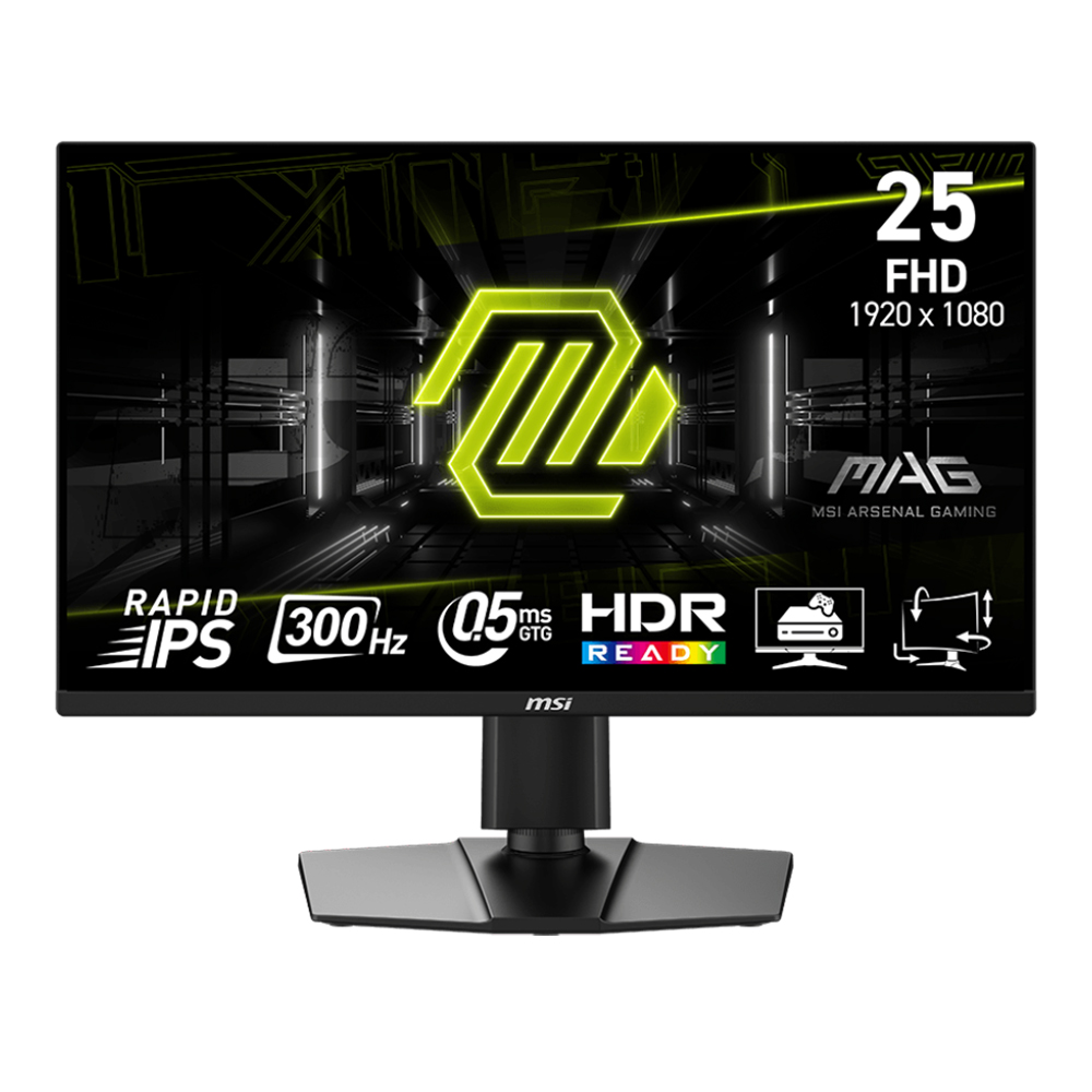 Monitor (จอมอนิเตอร์) MSI MAG 255PXF - 24.5 Inch Rapid IPS FHD 300Hz AMD FreeSync Premium