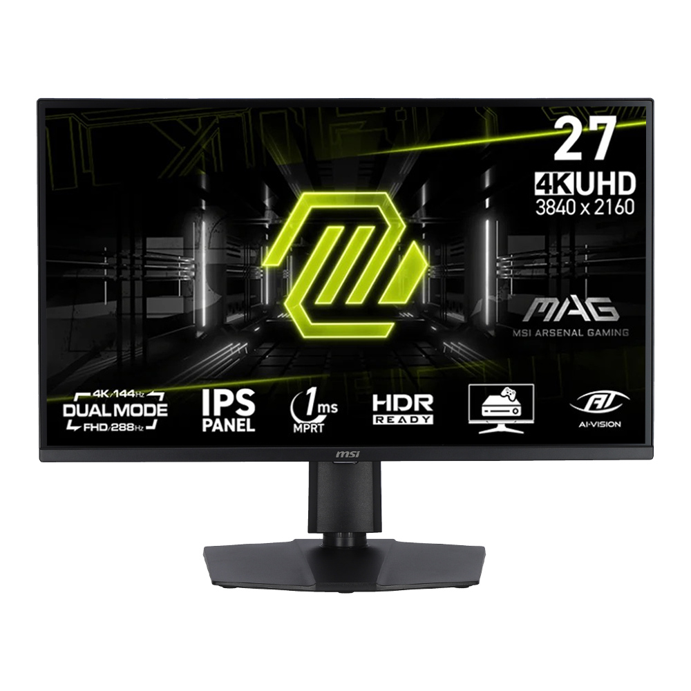 Monitor (จอมอนิเตอร์) MSI MAG 275UPD E14 - 27 Inch IPS 4K 144Hz FHD 288Hz Dual Mode Adaptive Sync