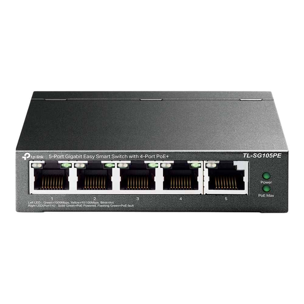 SWITCH (สวิตช์) TP-LINK TL-SG105PE 5-PORT GIGABIT EASY SMART SWITCH WITH 4-PORT PoE+