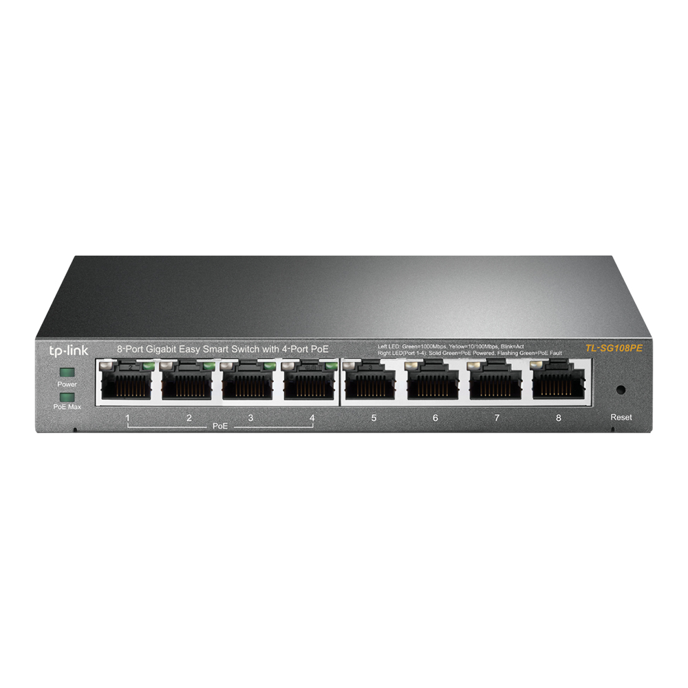 SWITCH (สวิตช์) TP-LINK TL-SG108PE 8-PORT GIGABIT EASY SMART SWITCH WITH 4-PORT PoE