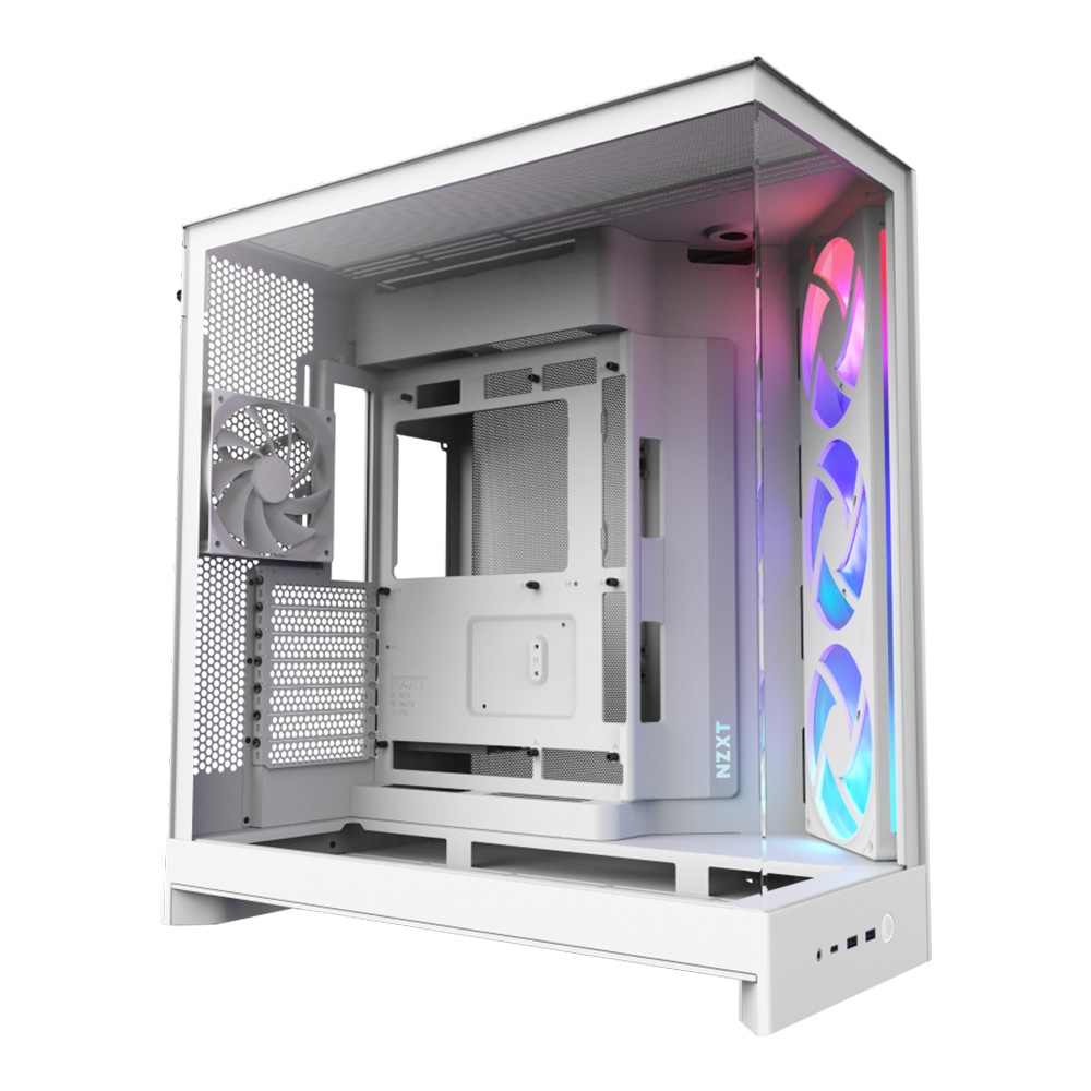 CASE (เคส) NZXT H9 FLOW RGB (2025) - WHITE E-ATX (CM-H92FW-R1)