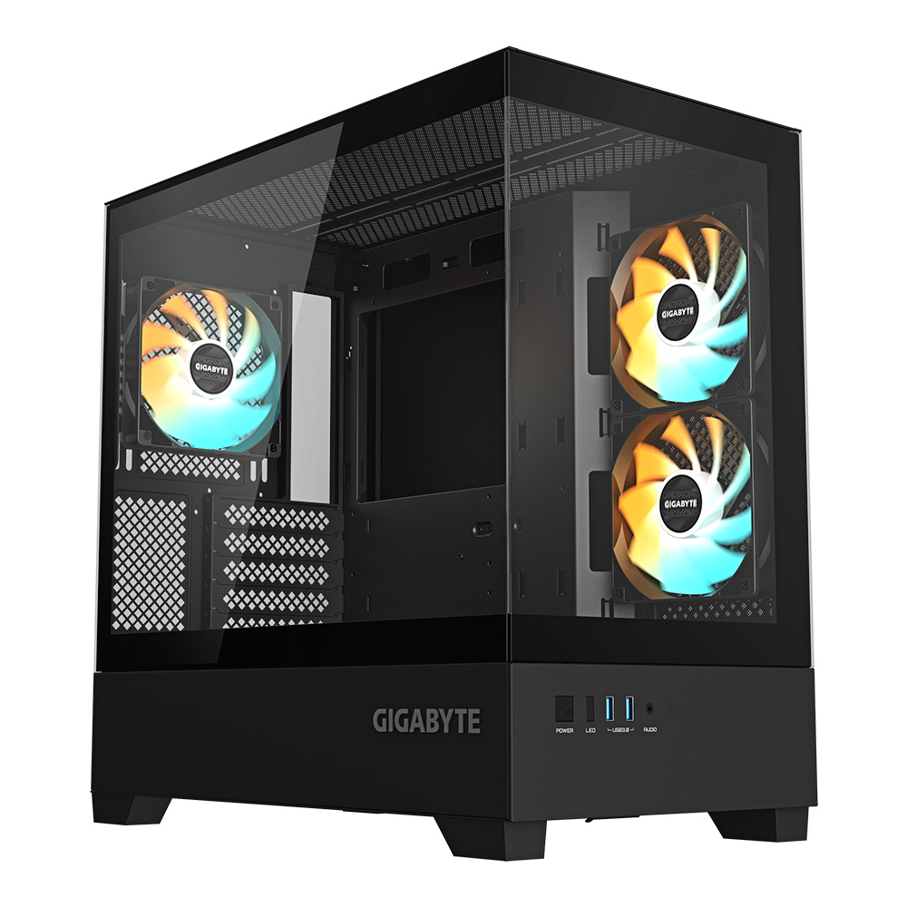 CASE (เคส) GIGABYTE C201 PANORAMIC - BLACK MICRO-ATX