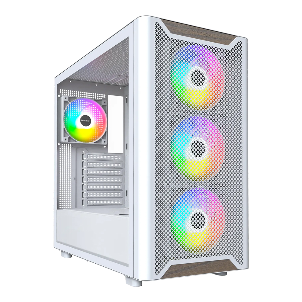 CASE (เคส) MONTECH XR WOOD - WHITE ATX