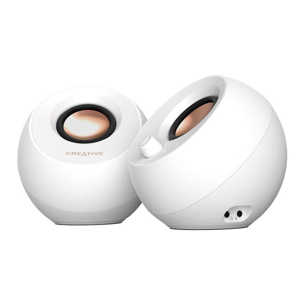 BLUETOOTH SPEAKER (ลำโพงบลูทูธ) CREATIVE PEBBLE PRO - WHITE