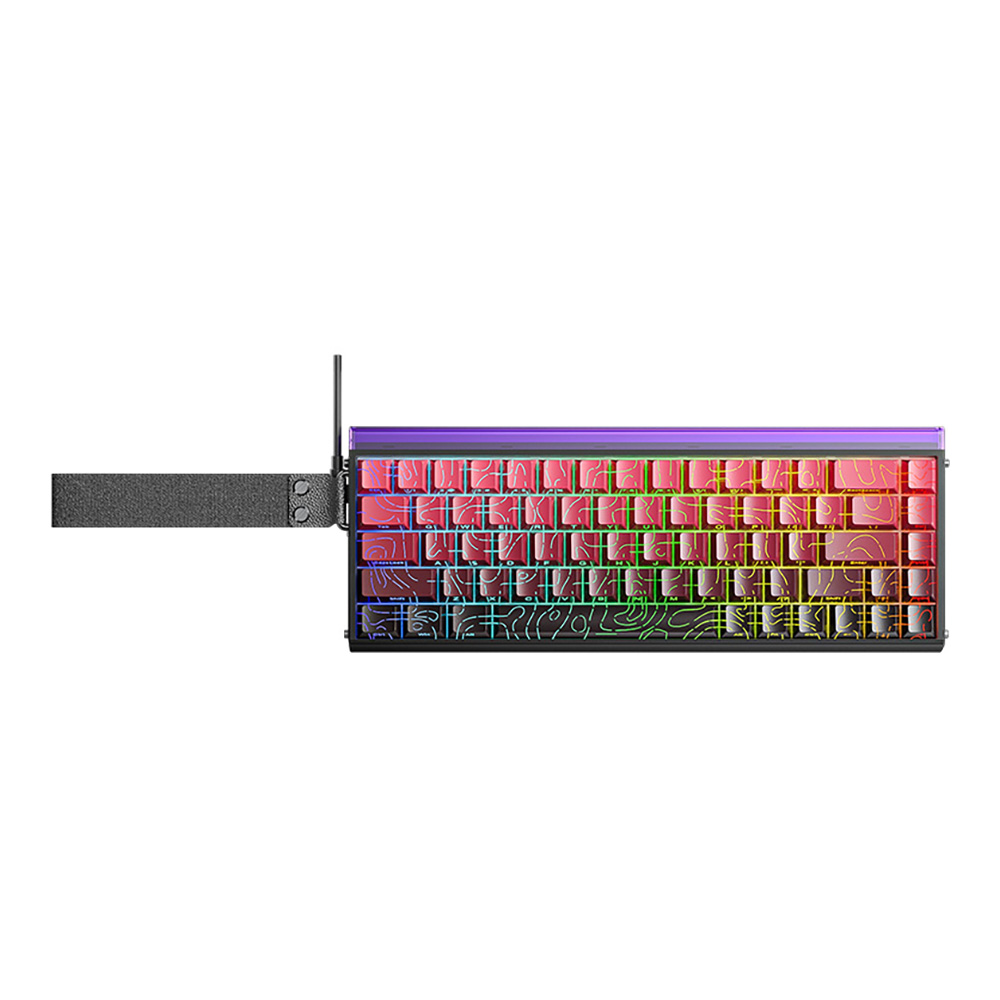 KEYBOARD (คีย์บอร์ด) AULA HERO68HE NEPTUNE MAGNETIC SWITCH RGB - GRADIENT BLACK RED