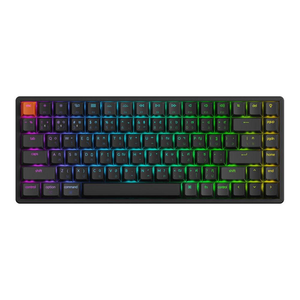 WIRELESS KEYBOARD (คีย์บอร์ดไร้สาย) KEYCHRON K2X BANANA SWITCH RGB EN/TH - BLACK (K2X-J4Z-TH)
