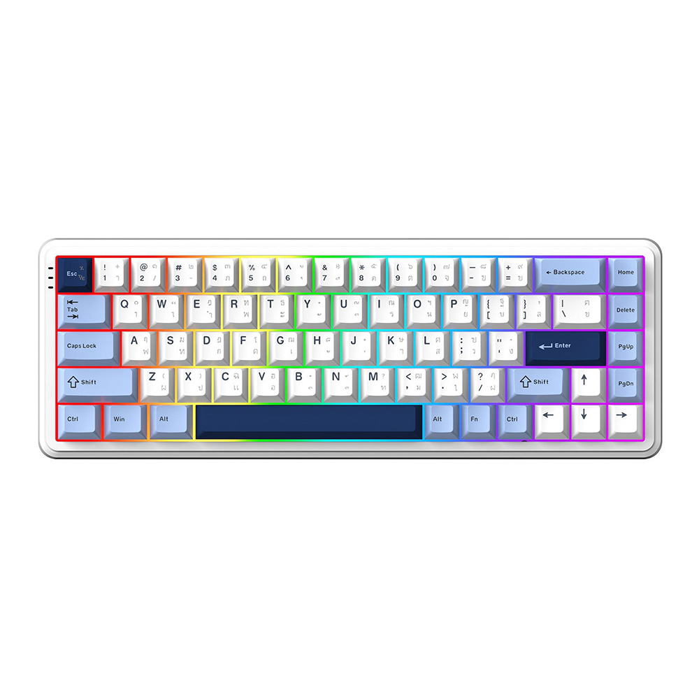 WIRELESS KEYBOARD (คีย์บอร์ดไร้สาย) AJAZZ AK680 MAX (8+1K) MAGNETIC SWITCH RGB EN/TH - CLOUD HIGH