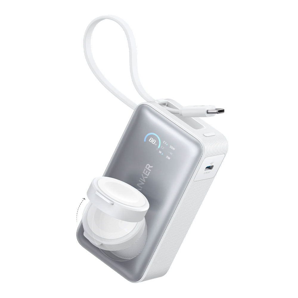 POWER BANK (พาวเวอร์แบงค์) ANKER MAGGO 10000 mAh - WHITE (A1657H21)