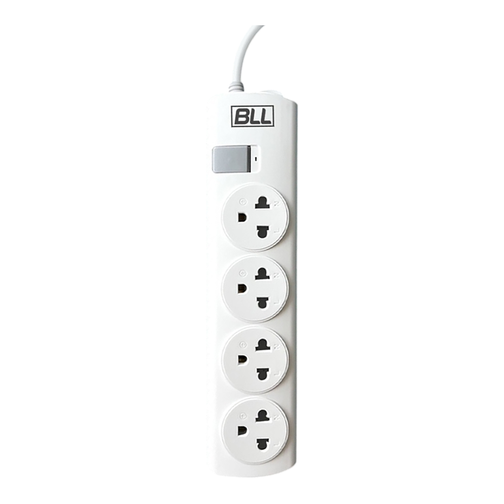 PLUG (ปลั๊กไฟ) BLL B78 4 OUTLET 1 SWITCH 3 METER 3680 WATT - WHITE
