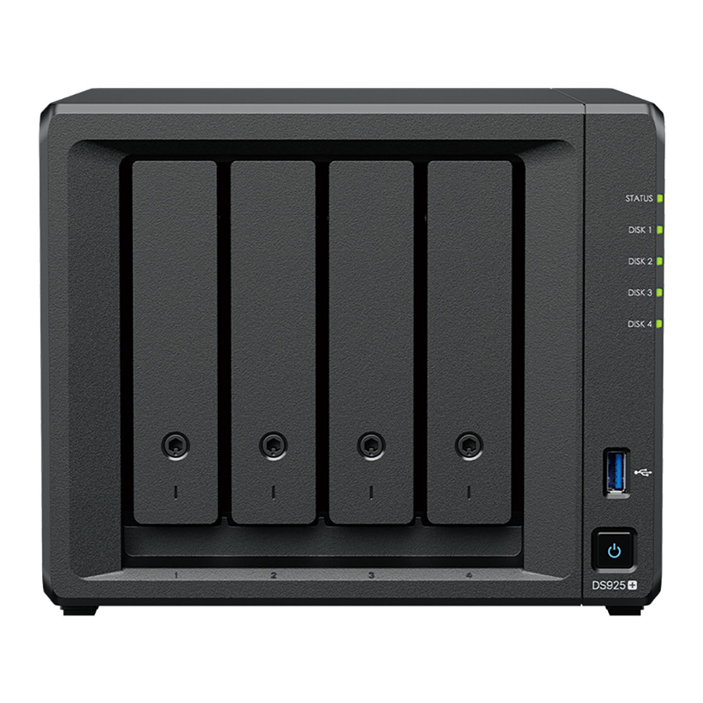 NAS (อุปกรณ์จัดเก็บข้อมูลบนเครือข่าย) SYNOLOGY DISKSTATION DS925+ & 4 TB 3.5 INCH HDD HAT3300-4T x 4