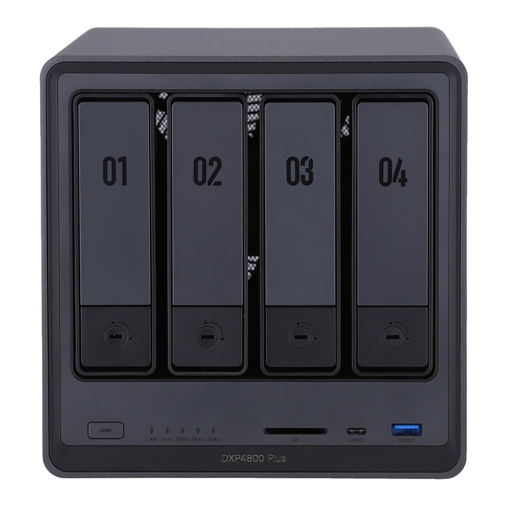 NAS (อุปกรณ์จัดเก็บข้อมูลบนเครือข่าย) UGREEN NASYNC DXP4800 PLUS - 4 BAY INTEL PENTIUM GOLD 8505 8GB DDR5