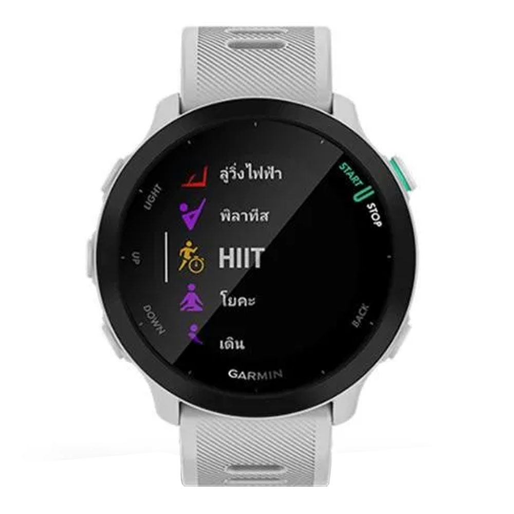 SMART WATCH (นาฬิกาอัจฉริยะ) GARMIN FORERUNNER 55 - GPS, KOR/SEA WHITE