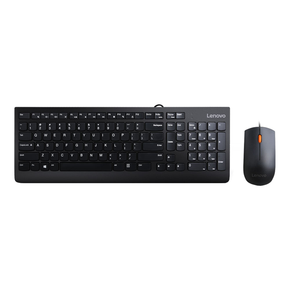 KEYBOARD & MOUSE (คีย์บอร์ดและเมาส์) LENOVO 300 USB COMBO