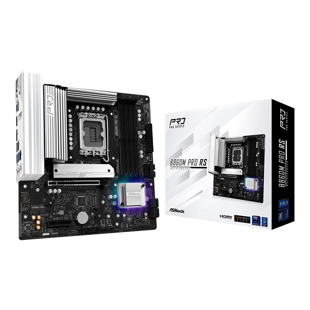 MAINBOARD (เมนบอร์ด) ASROCK B860M PRO RS - INTEL SOCKET 1851 DDR5 MICRO-ATX