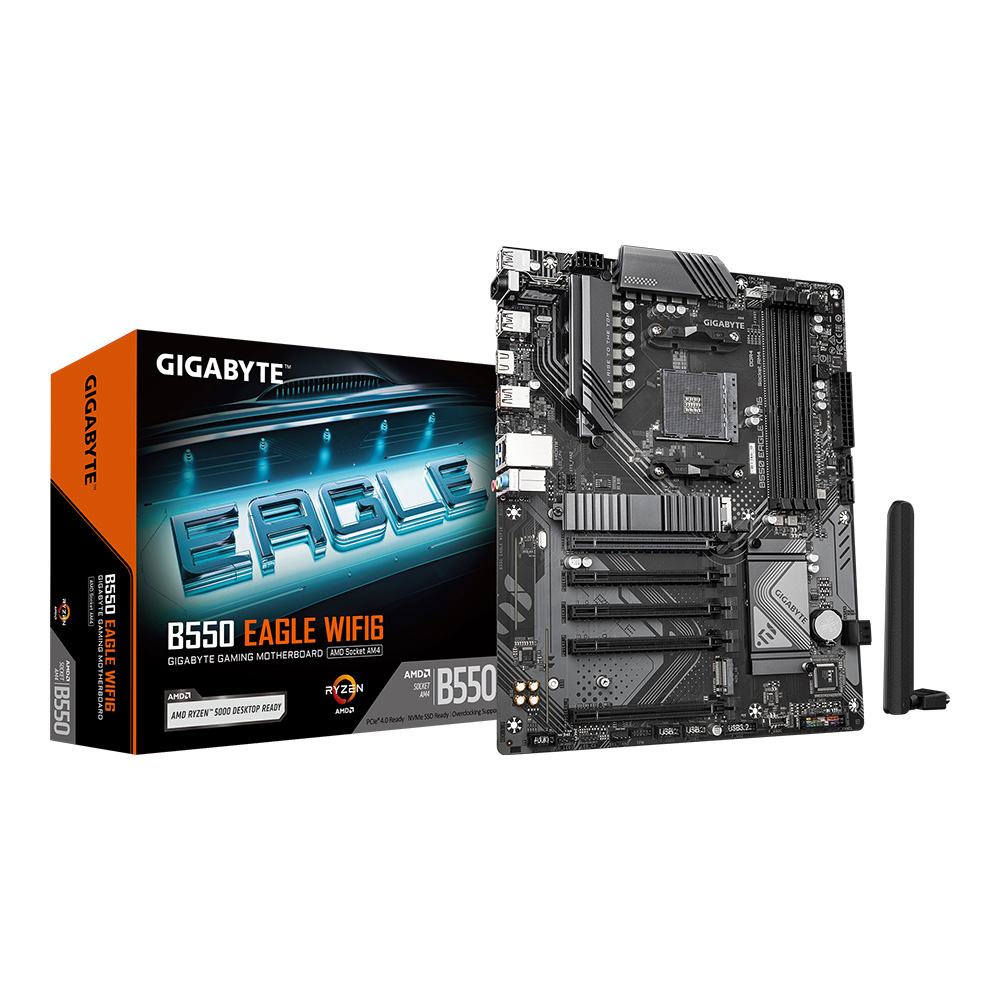 MAINBOARD (เมนบอร์ด) GIGABYTE B550 EAGLE WIFI6 - AMD SOCKET AM4 DDR4 ATX