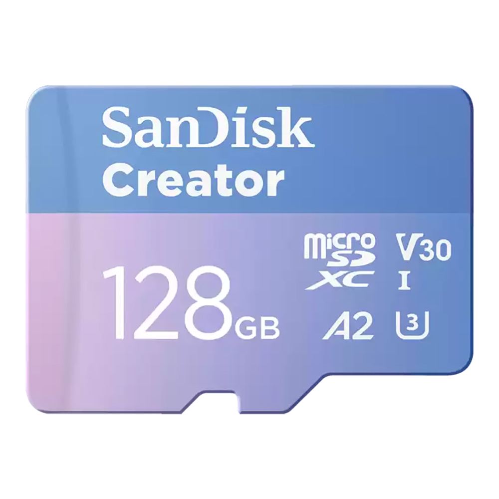 128 GB MICRO SD CARD (ไมโครเอสดีการ์ด) SANDISK CREATOR MICROSD (SDSQXAA-128G-GN6MS)