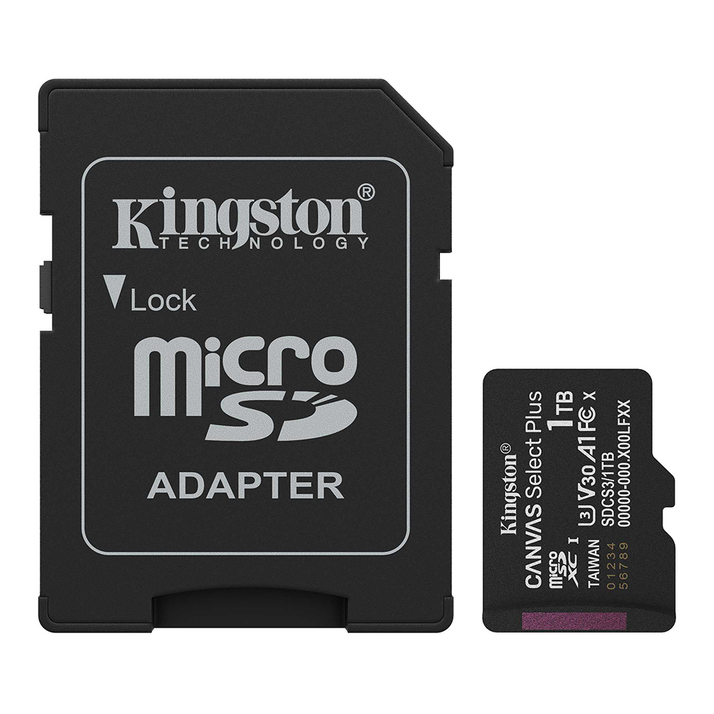 1 TB MICRO SD CARD (ไมโครเอสดีการ์ด) KINGSTON CANVAS SELECT PLUS + ADAPTER (SDCS3/1TB)