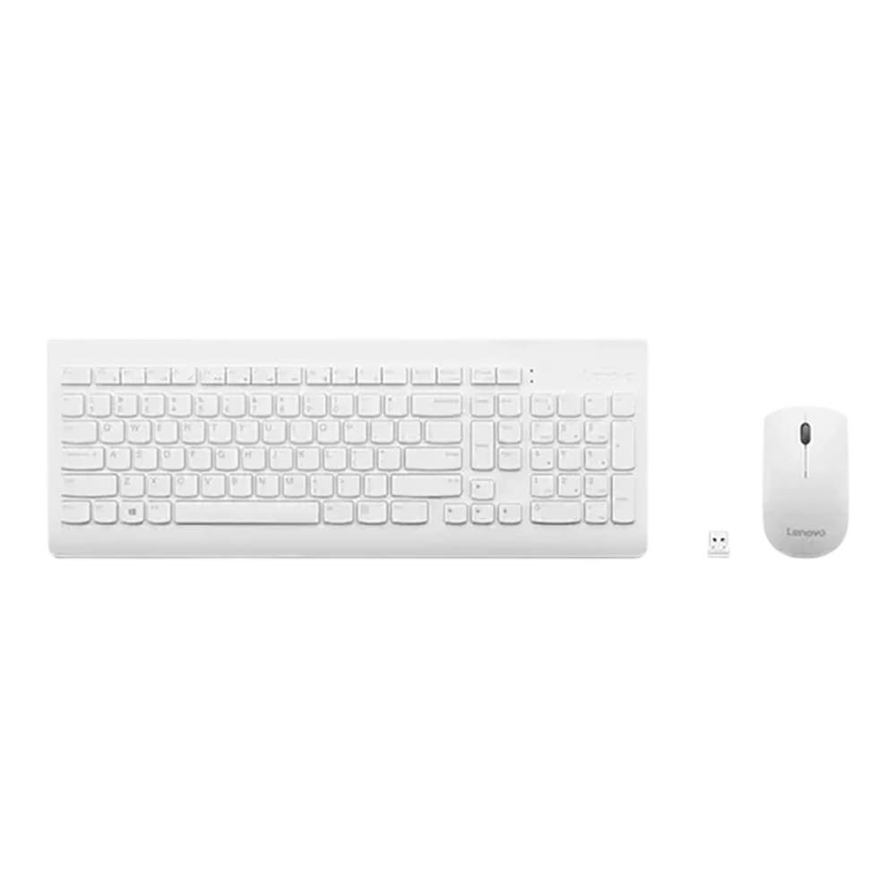WIRELESS KEYBOARD & MOUSE (คีย์บอร์ดและเมาส์ไร้สาย) LENOVO 510 - WHITE (GX31F38003)