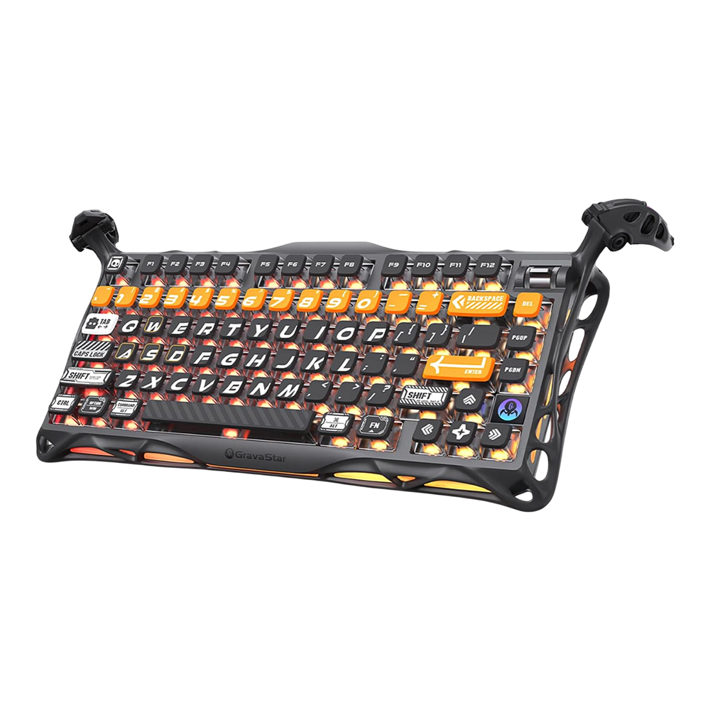 WIRELESS KEYBOARD (คีย์บอร์ดไร้สาย) GRAVASTAR MERCURY K1 PRO LINEAR SWITCH RGB EN - CYBERFLARE