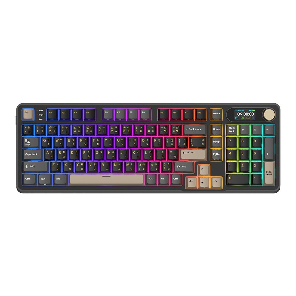 WIRELESS KEYBOARD (คีย์บอร์ดไร้สาย) ROYAL KLUDGE S98 CHARTREUSE SWITCH RGB EN/TH - PHANTOM
