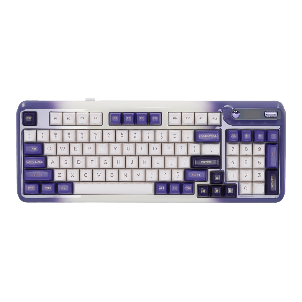 WIRELESS KEYBOARD (คีย์บอร์ดไร้สาย) ROYAL KLUDGE KZZI RKZ98 LINEAR SWITCH RGB EN - BLACKBERRY MOUSSE