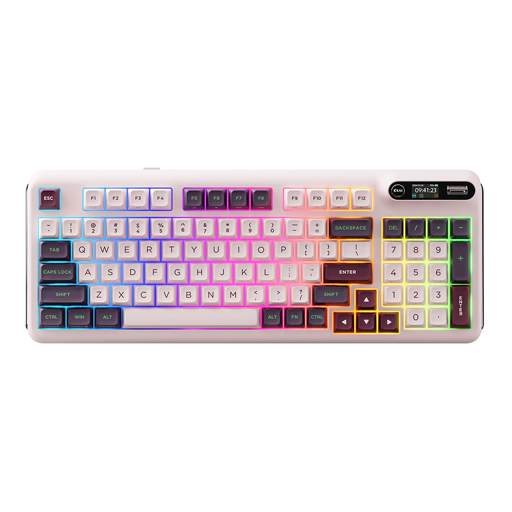 WIRELESS KEYBOARD (คีย์บอร์ดไร้สาย) ROYAL KLUDGE KZZI RKZ98 RAINBOW SWITCH RGB EN - NEZUKO PURPLE