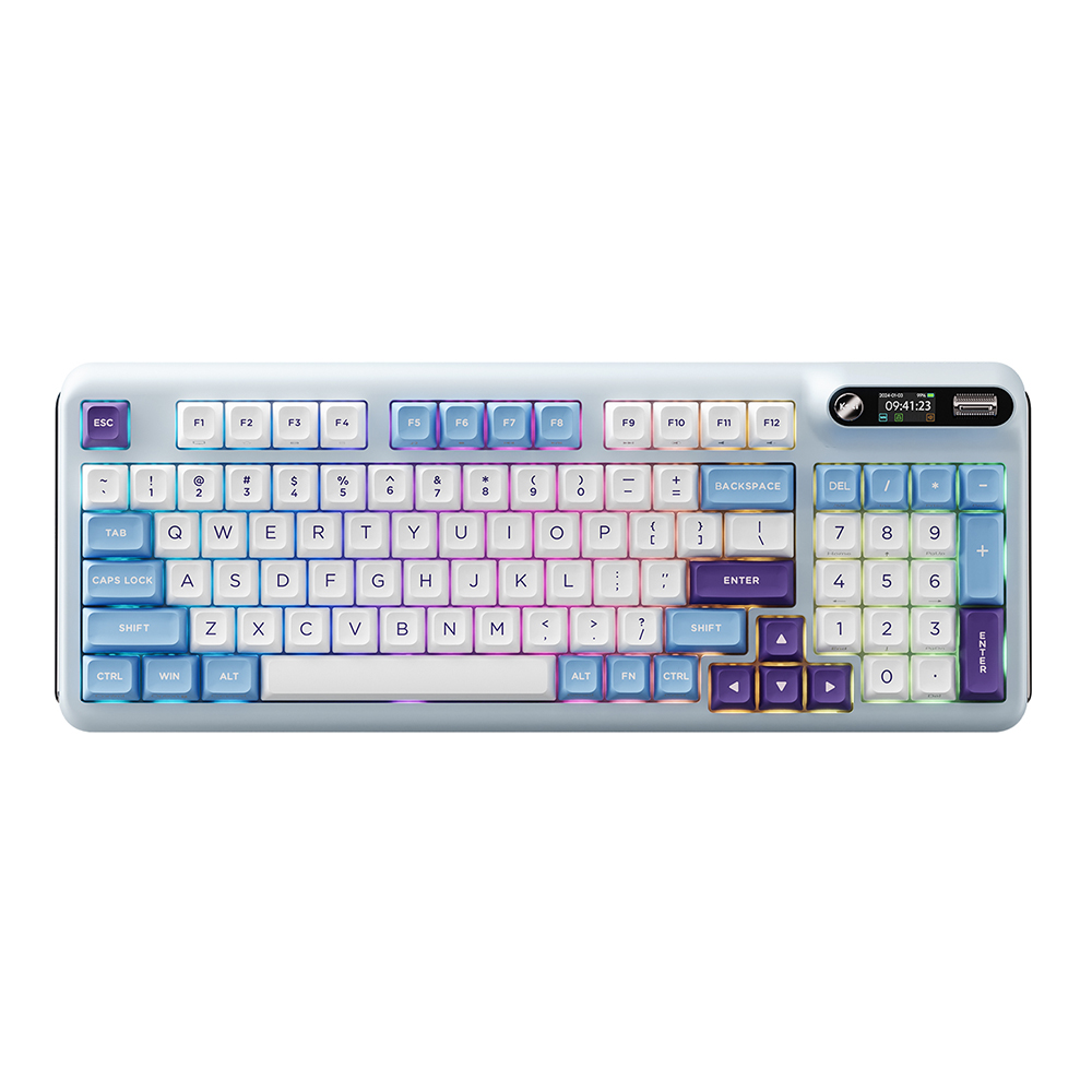 WIRELESS KEYBOARD (คีย์บอร์ดไร้สาย) ROYAL KLUDGE KZZI RKZ98 RAINBOW SWITCH RGB EN - BLUE SEA