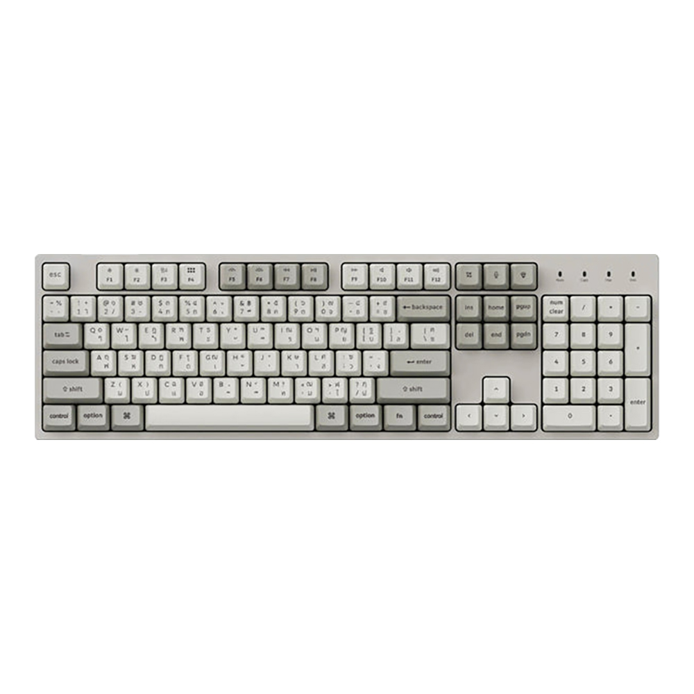 KEYBOARD (คีย์บอร์ด) KEYCHRON C2 PRO 8K QMK KEYCHRON SUPER BANANA SWITCH RGB EN/TH - WHITE (C2PX-M4-TH)