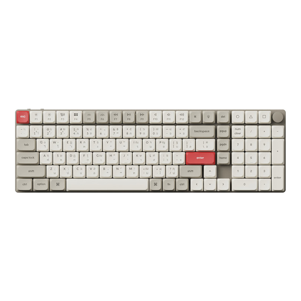 WIRELESS KEYBOARD (คีย์บอร์ดไร้สาย) KEYCHRON K17 MAX QMK/VIA GATERON LOW PROFILE 2.0 BANANA SWITCH RGB EN/TH - RETRO (K17M-L4-TH)